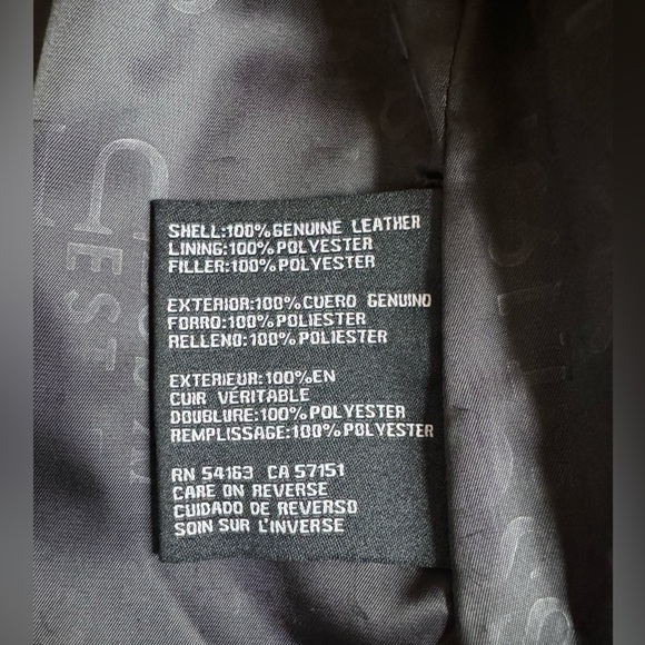 🌟NWT Genuine leather jacket, Guess, size XS, black🌟 - Picture 4 of 9